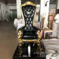venda por atacado luxo ouro de ouro antique trono pedicure cadeiras